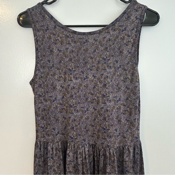 Sessun Sleeveless Abstract Blue Micro Dot Pattern Lightweight Midi Dress Size XS - Picture 4 of 16